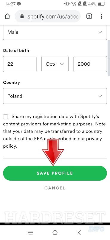 save Spotify Email On Mobile