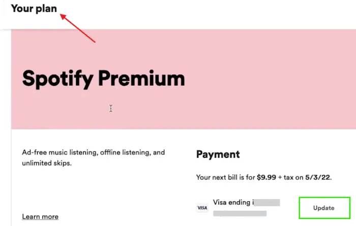 Spotify Billing
